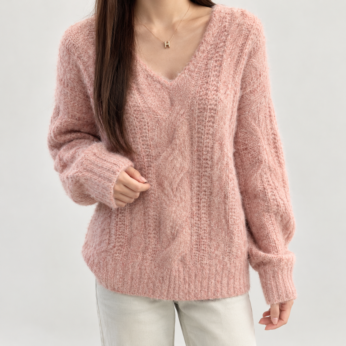 Melitta Cable Knit Sweater - Pink
