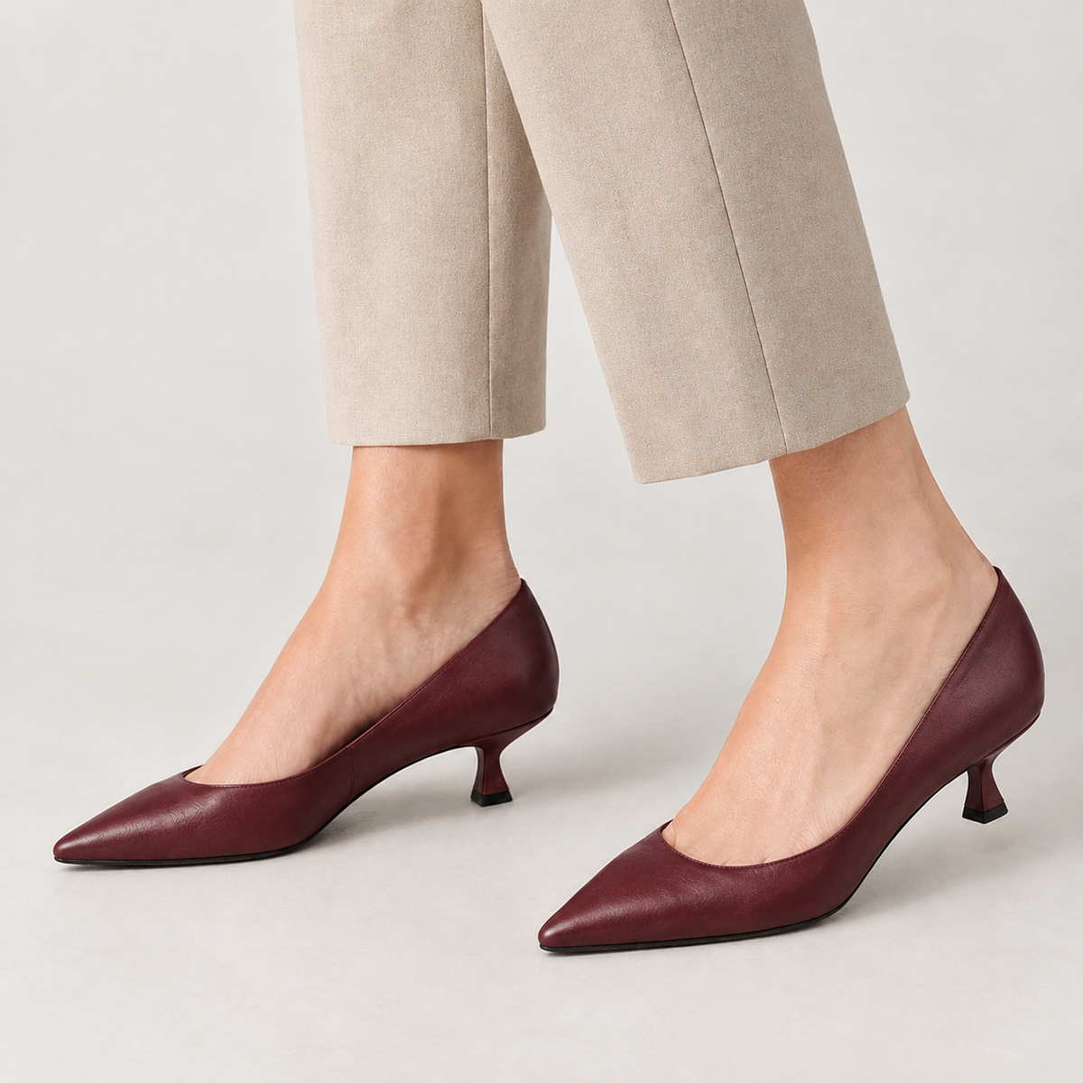 Arabella Pointed Toe Pumps - Red