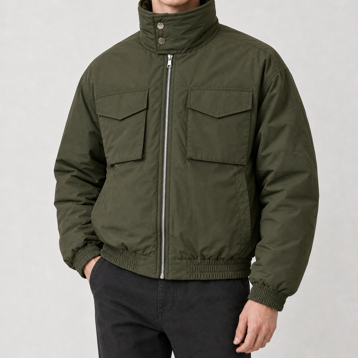 Johann Utility Jacket - Army Green