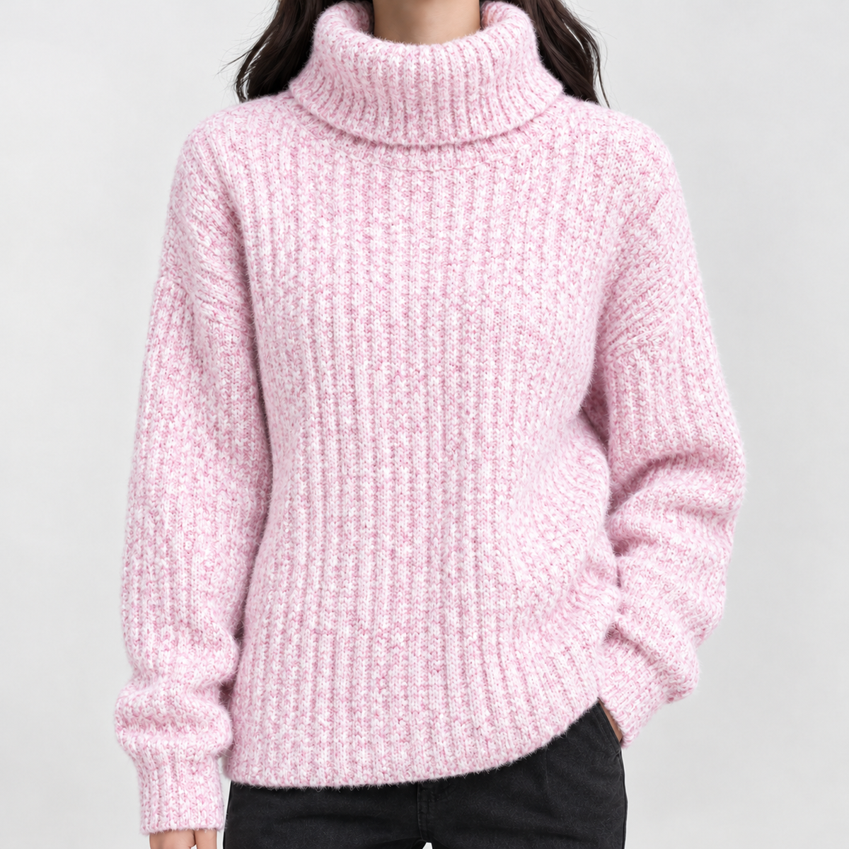 Aurel Roll Neck Sweater - Pink
