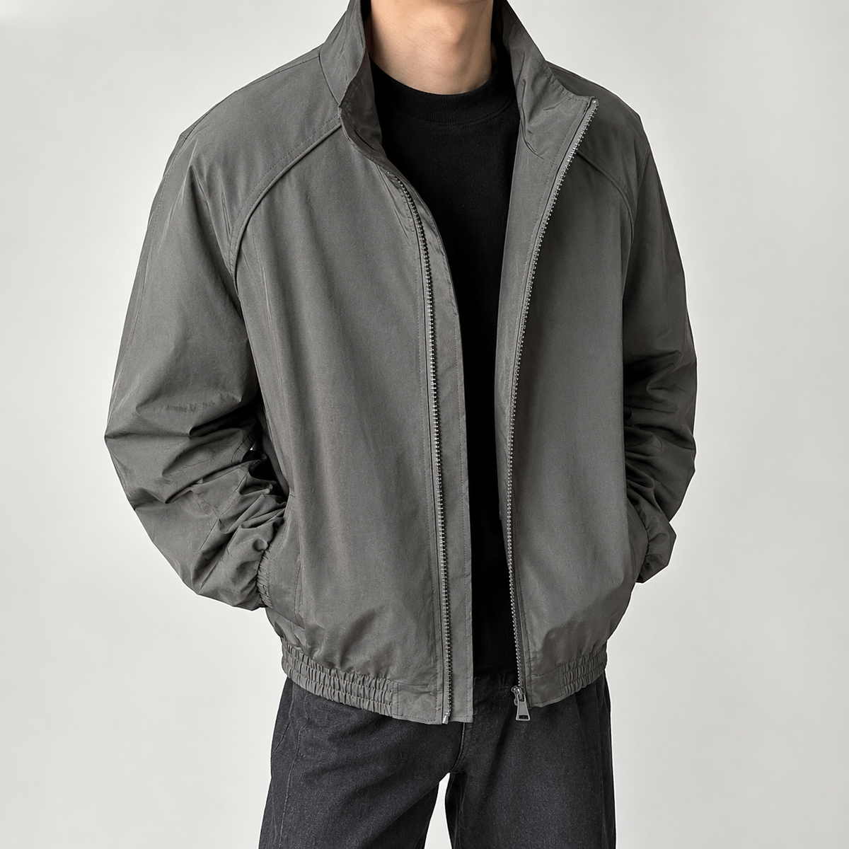 Sullivan Stand Collar Jacket - Dark Gray