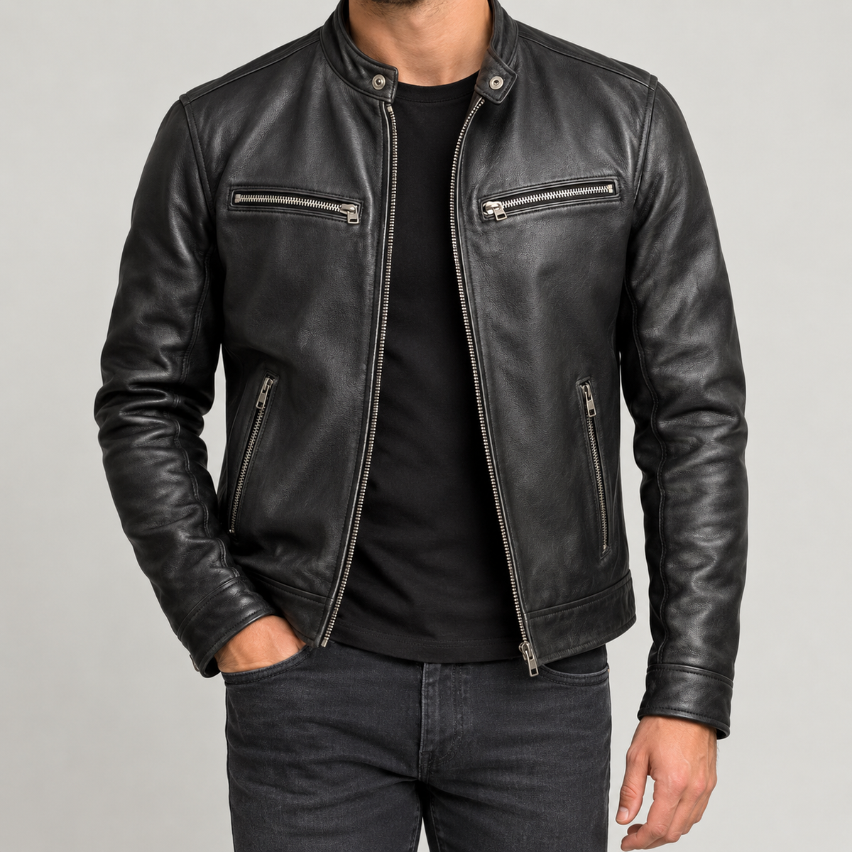 Mason Moto Jacket - Black