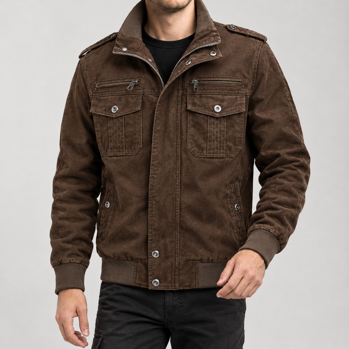 Elian Utility Jacket - Brown