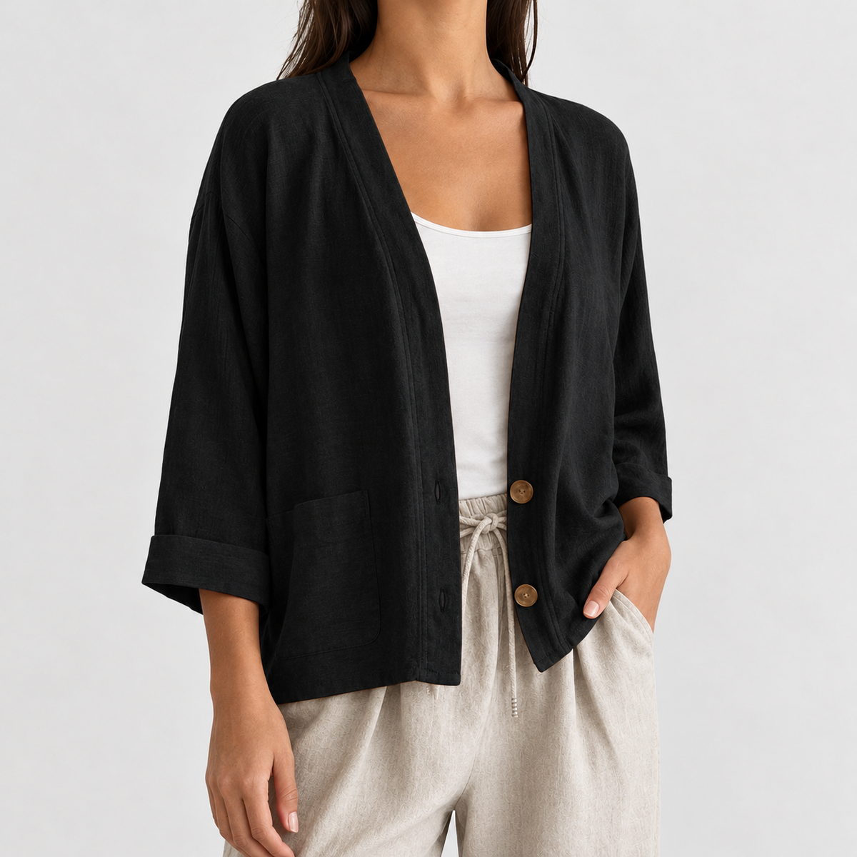 Calixte Relaxed Cardigan - Black
