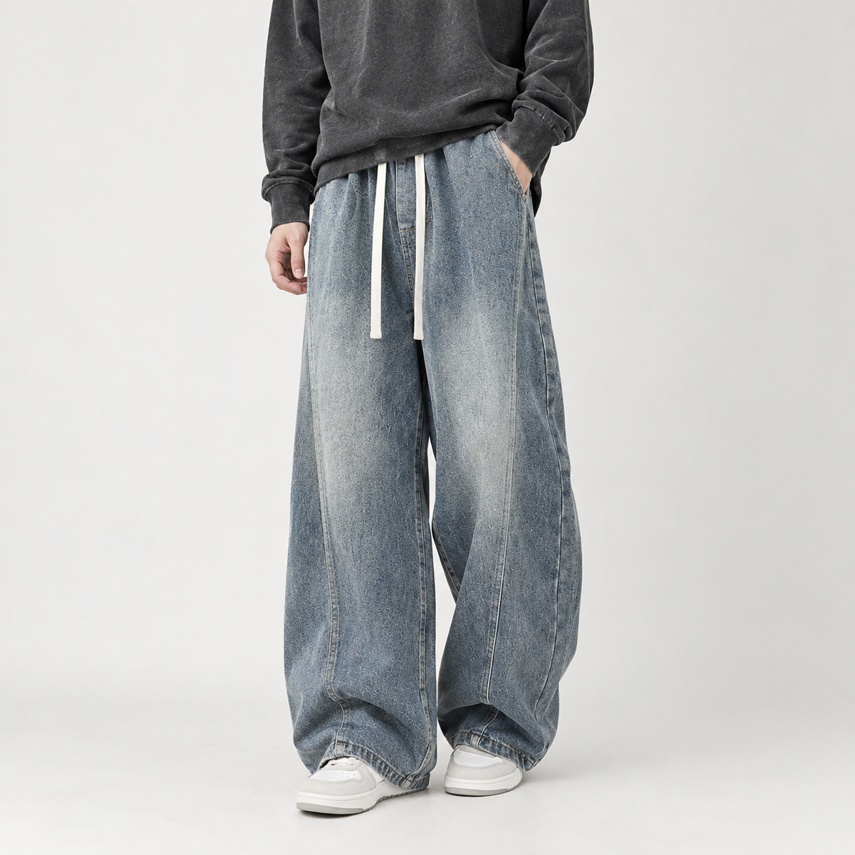Giotto Drawstring Wide Leg Pants - Blue