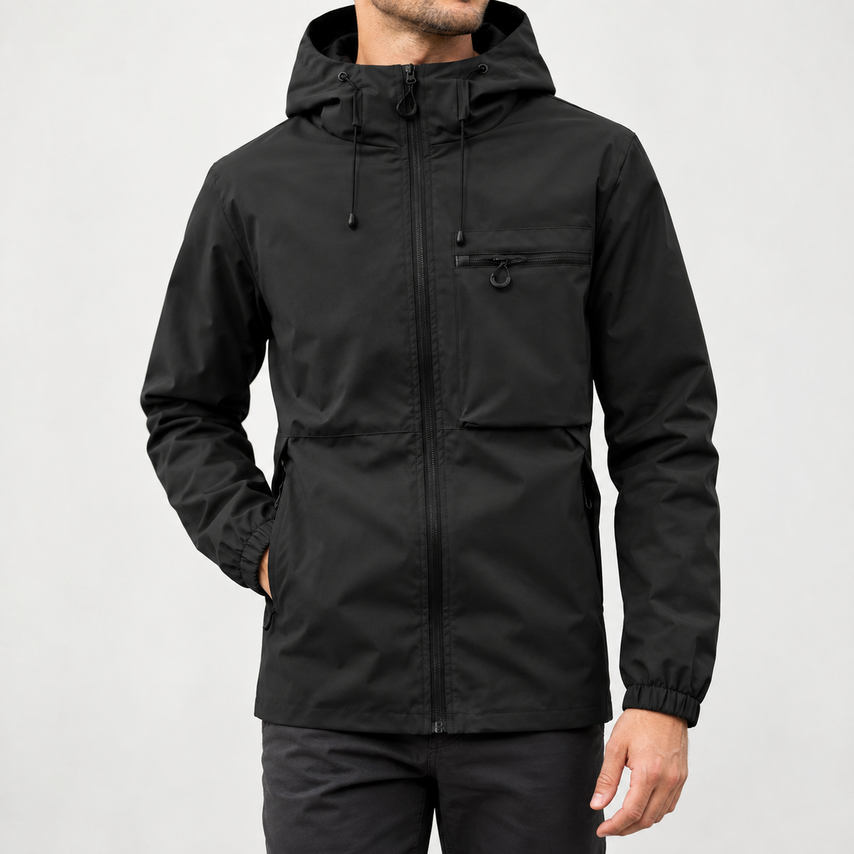 Conrad Hooded Jacket - Black