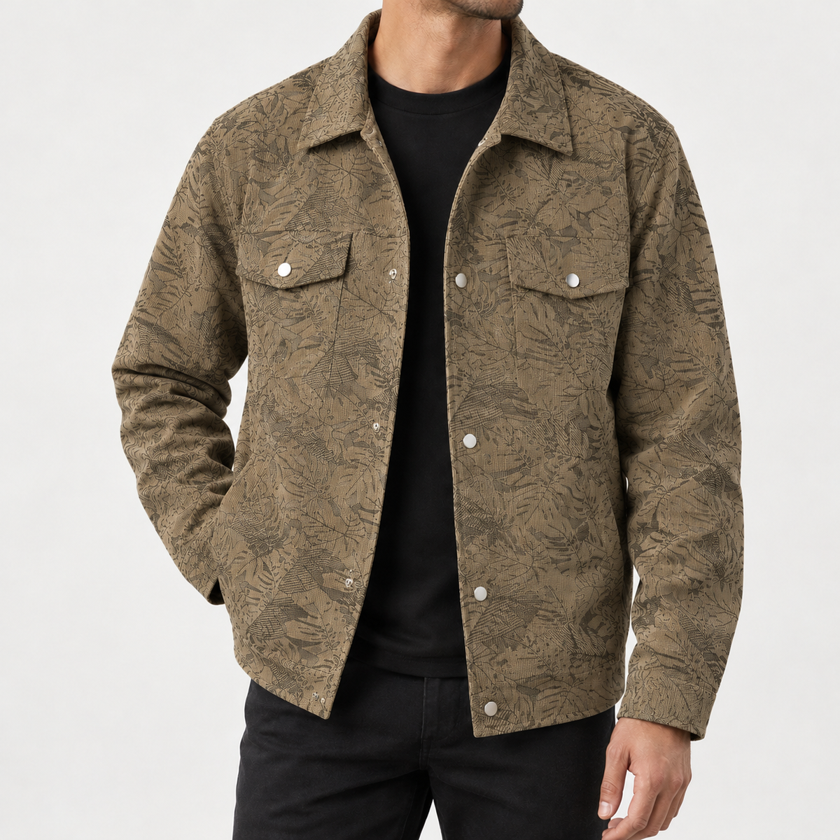 Rolf Botanical Jacket - Deep Khaki