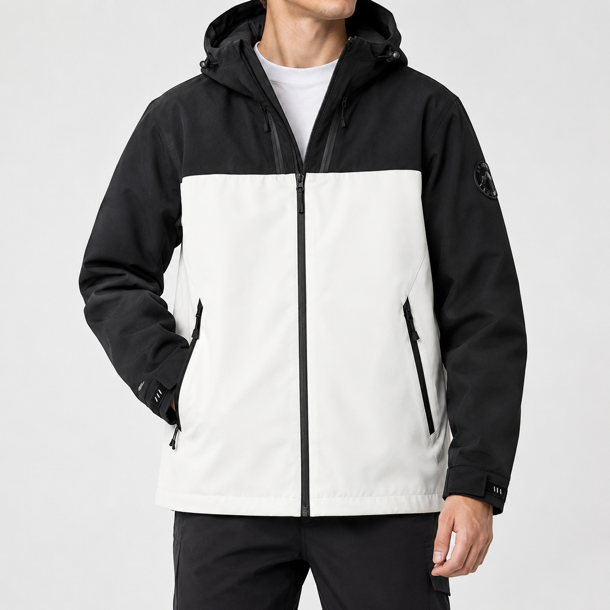 Frederic Colorblock Jacket - Black