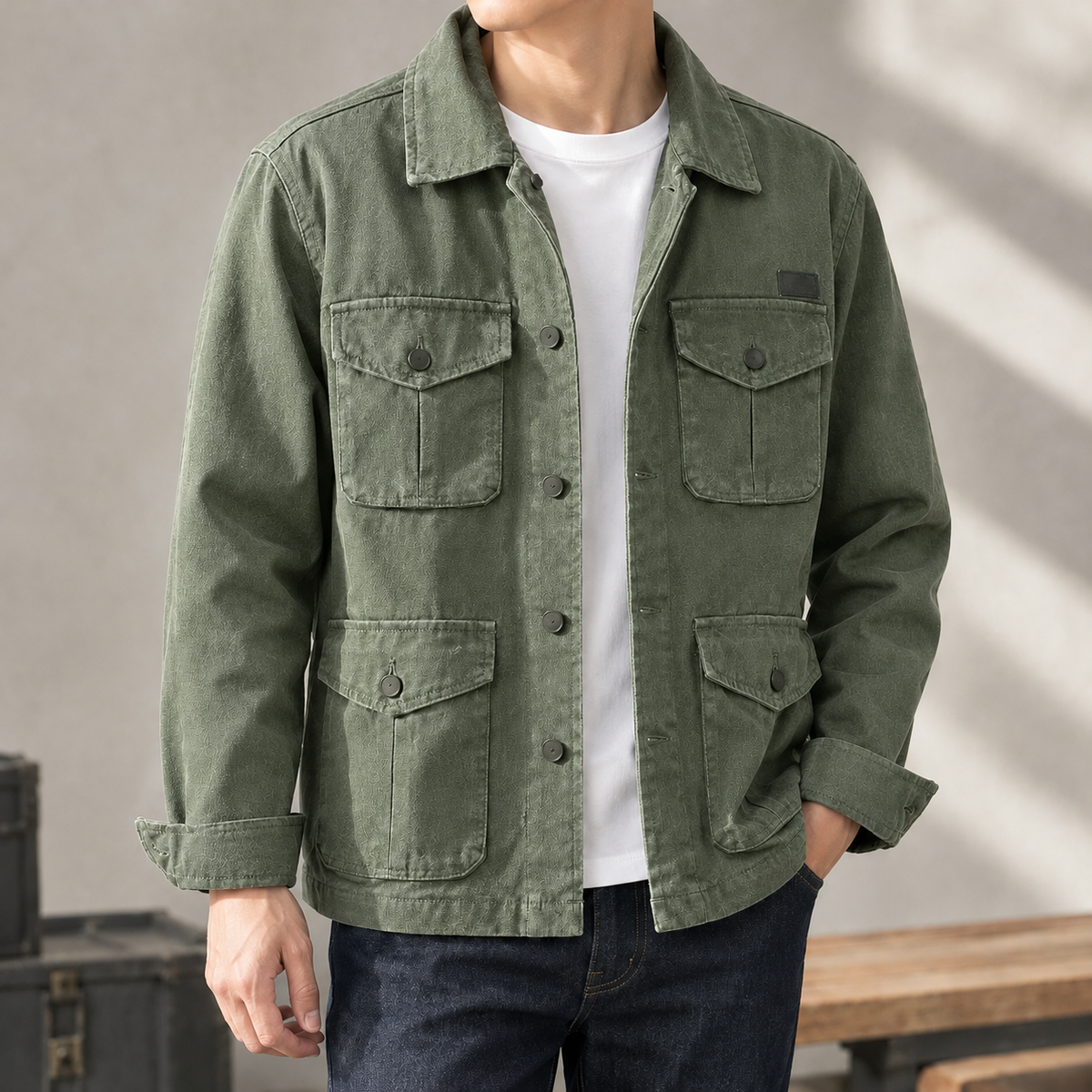 Cyprian Four Pocket Jacket - Green