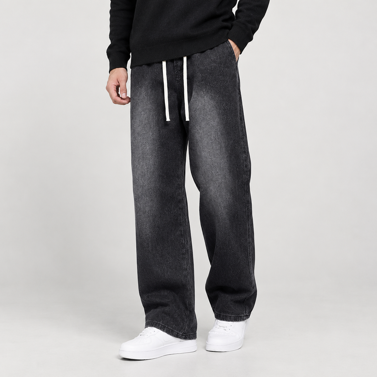 Bendik Wide Leg Jeans - Black
