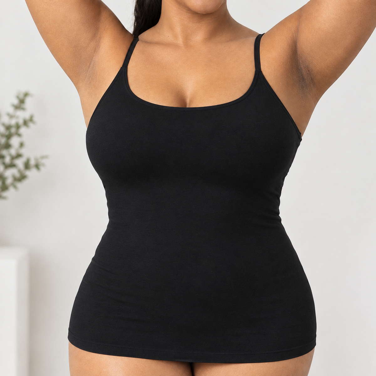Charlotte Seamless Camisole Top - Black