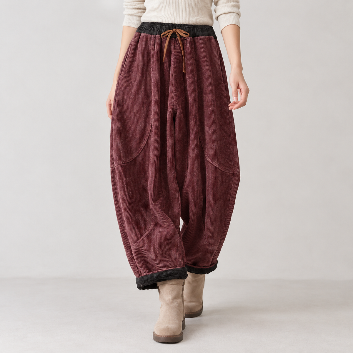 Laeticia Corduroy Pants - Purple