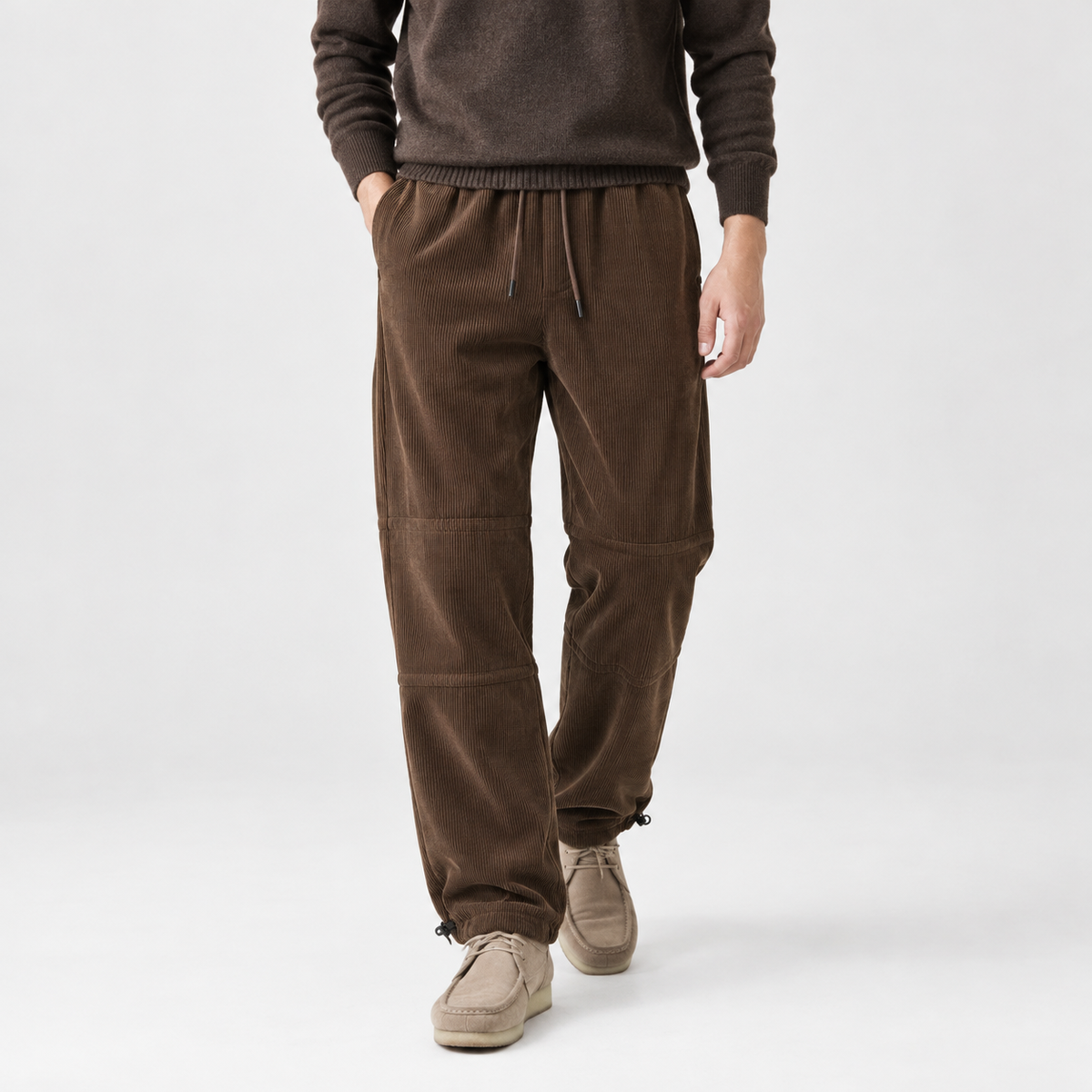 Elliott Straight Leg Pants - Brown