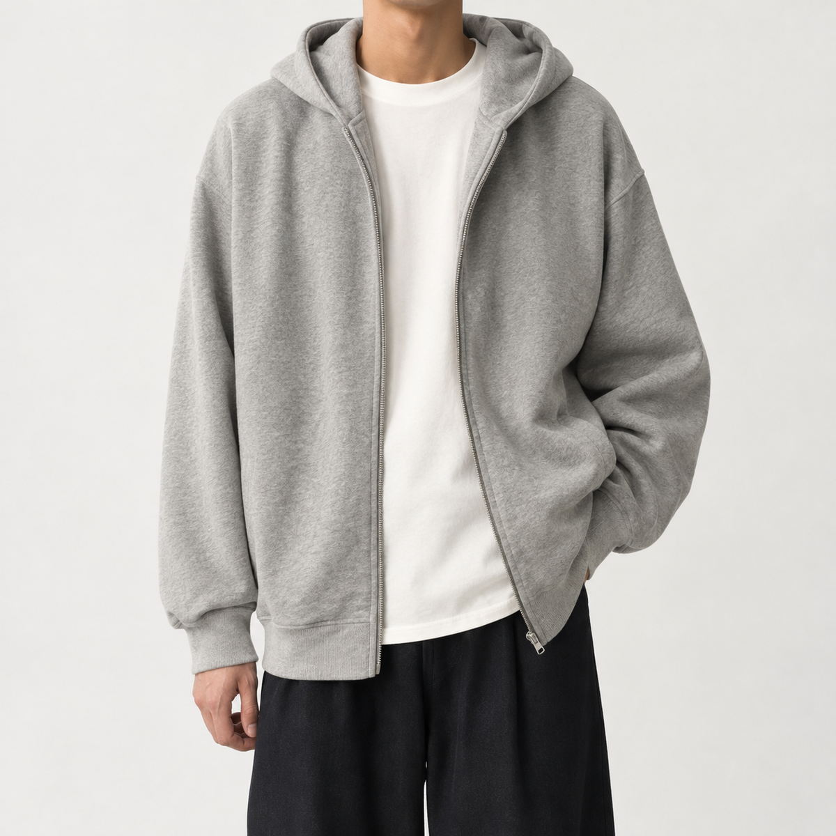 Clement Hooded Zip Jacket - Gray