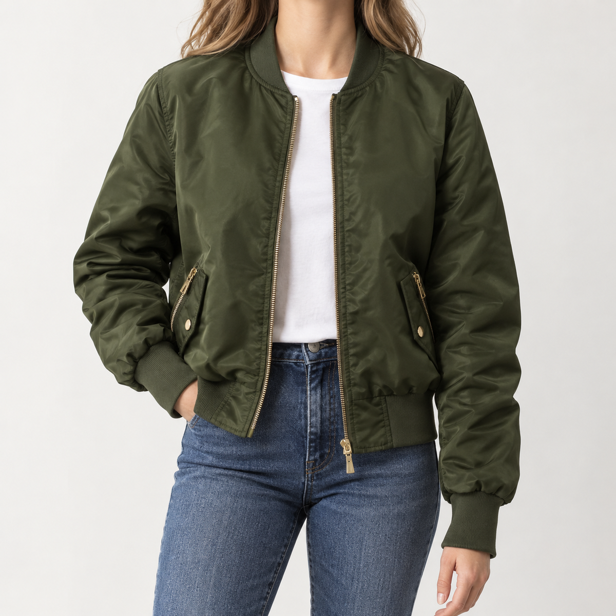 Margot Bomber Jacket - Army Green