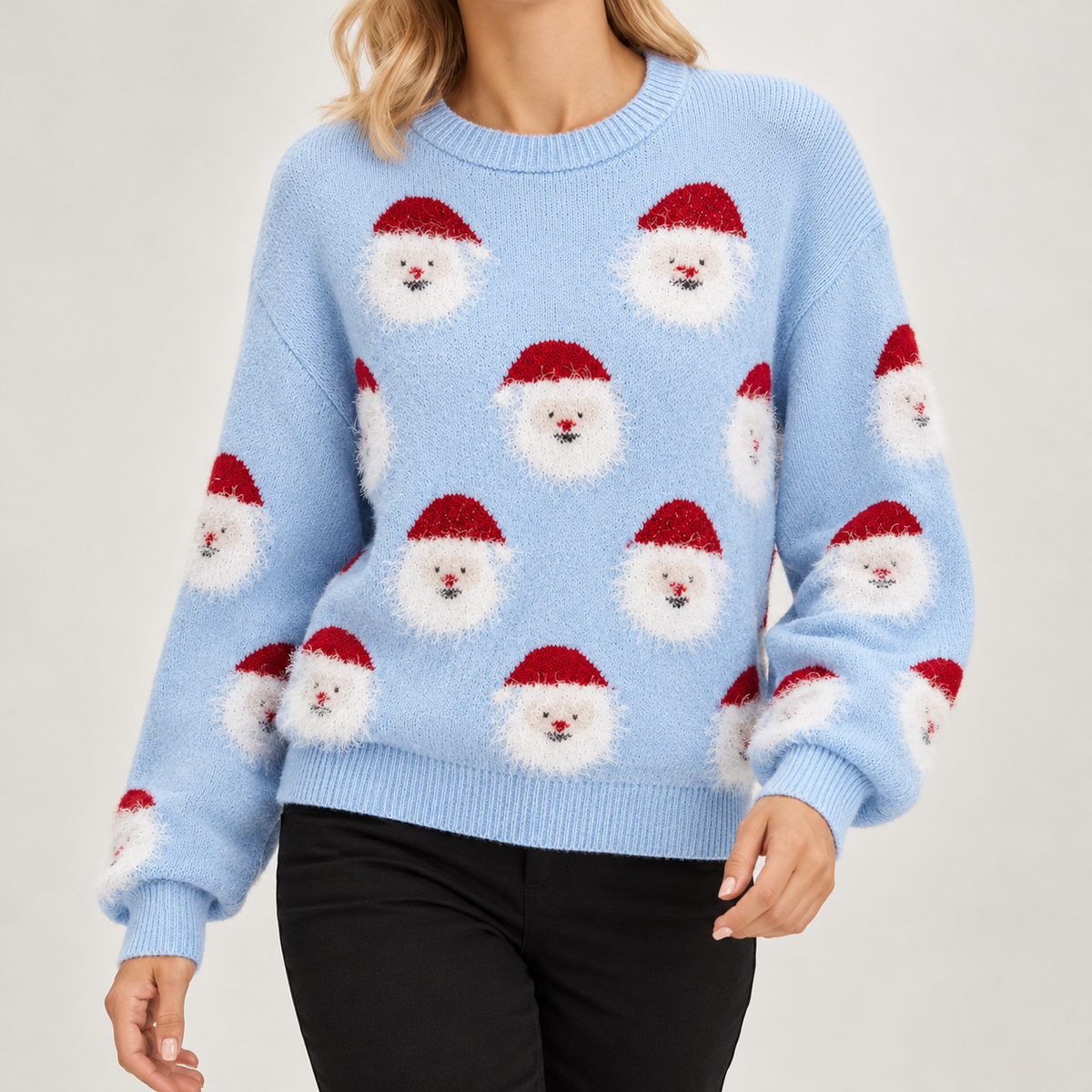 Calista Santa Sweater - Light Blue