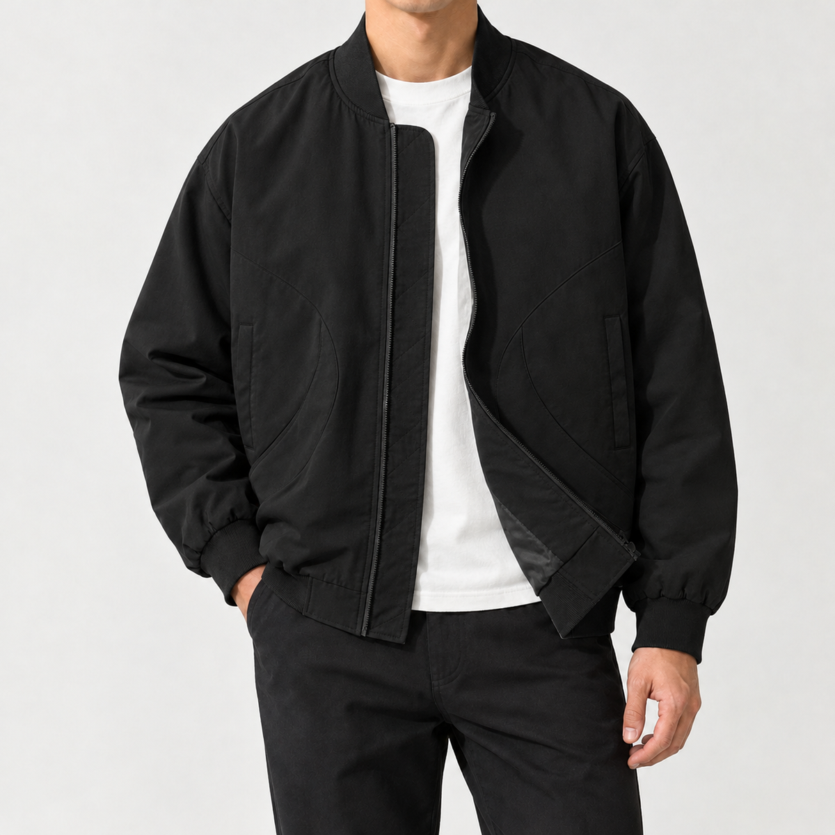 Theophile Bomber Jacket - Black