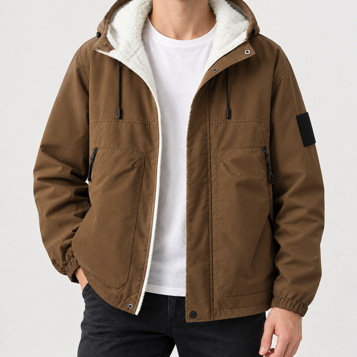 Patrice Hooded Jacket - Brown