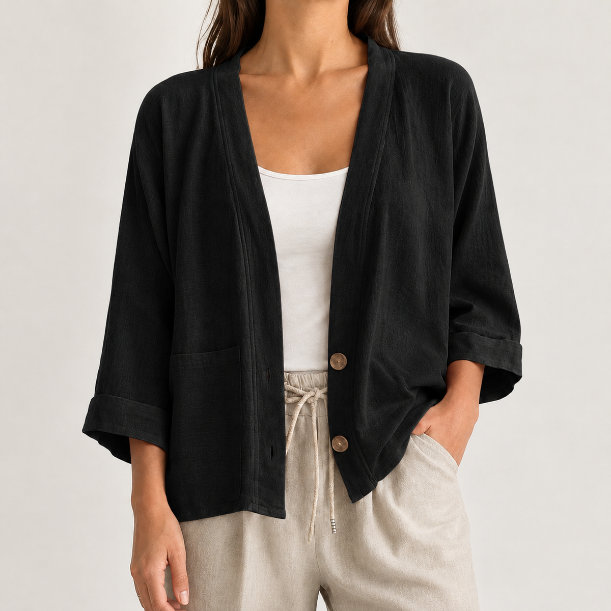 Calixte Relaxed Cardigan - Black