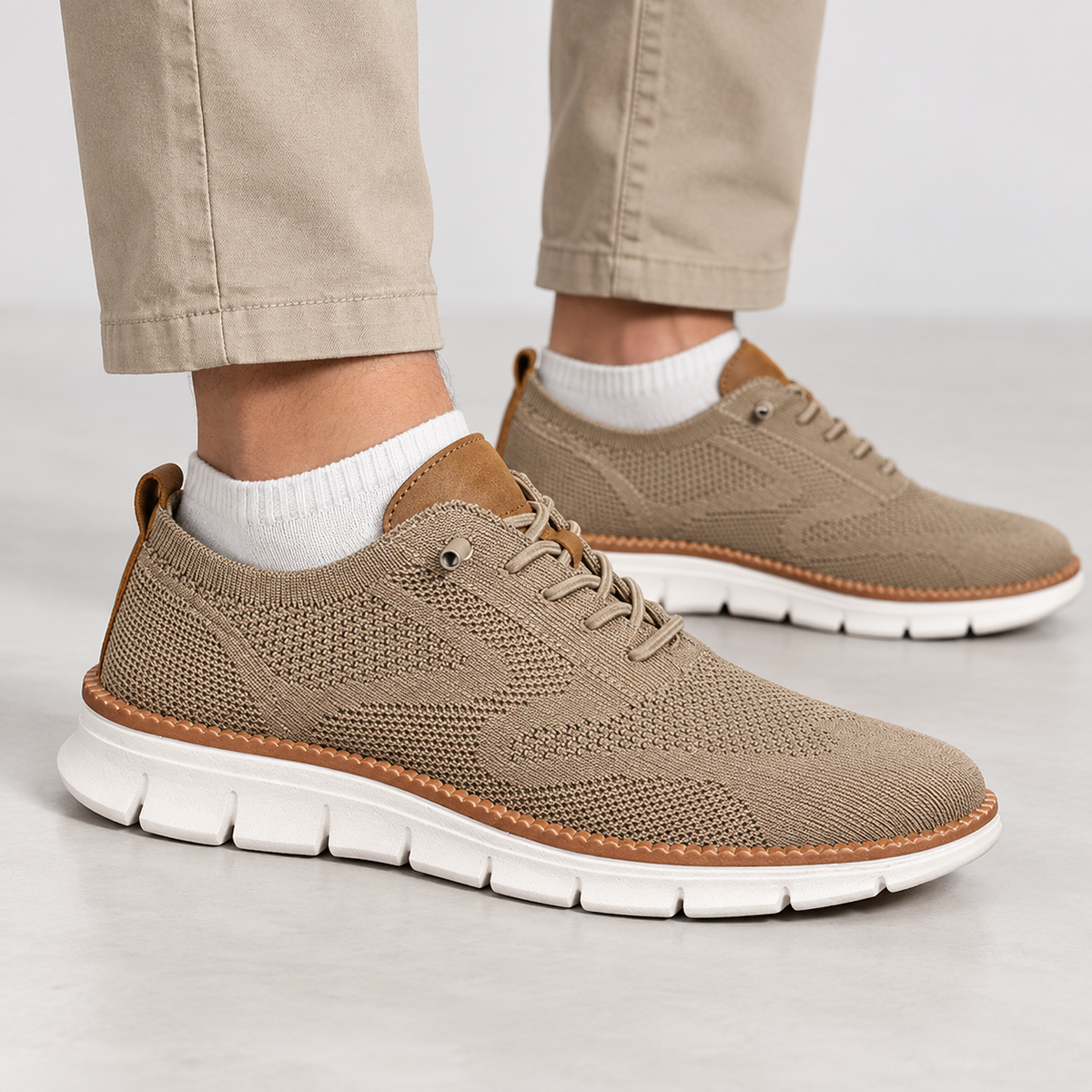 Alessi Knit Sneakers - Khaki