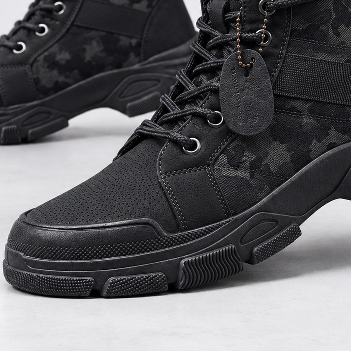 Arnulf Camouflage Boots - Lead Product Detail