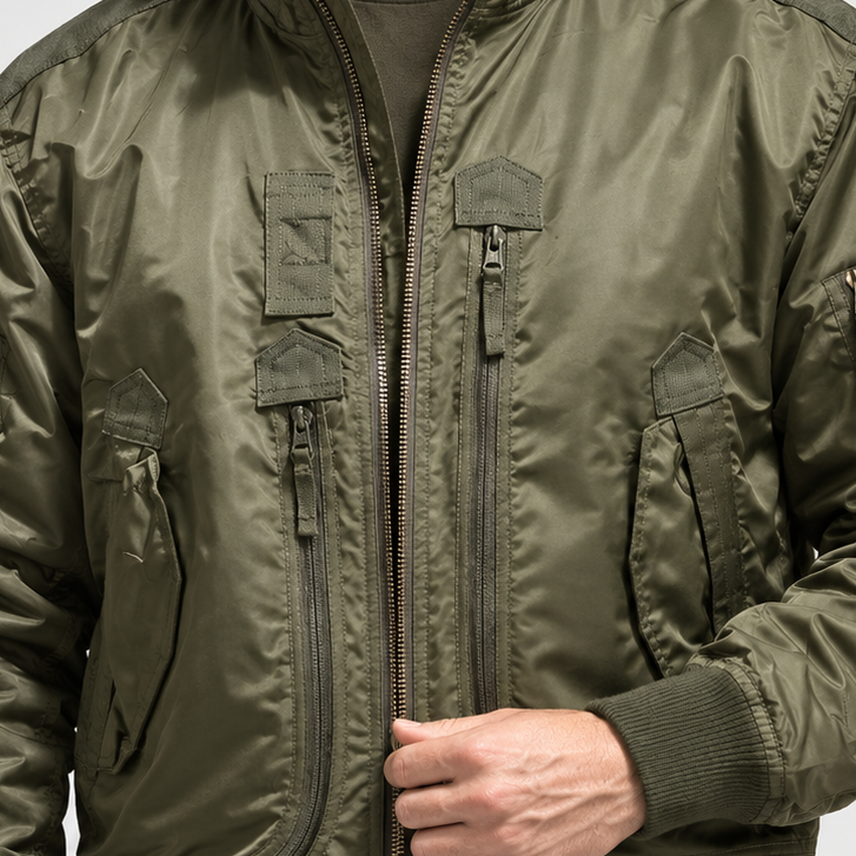 Armando Tactical Bomber Jacket - Lead Product Detail
