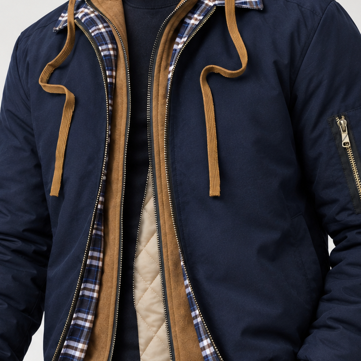 Julian Layered Hood Jacket - Lead Product Detail