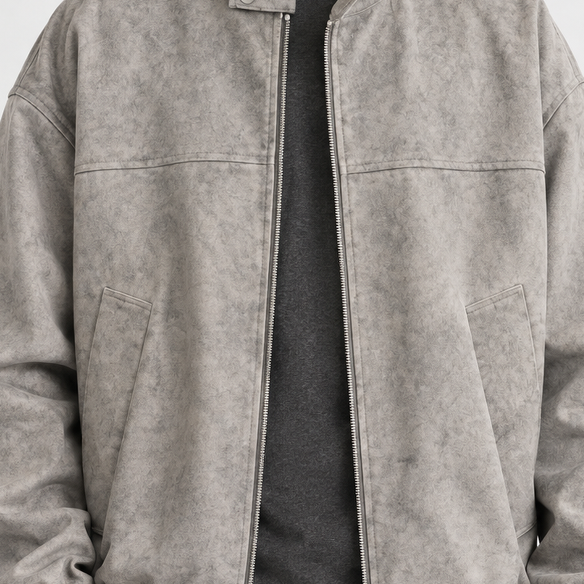 Amedeo Stand Collar Jacket - Lead Product Detail