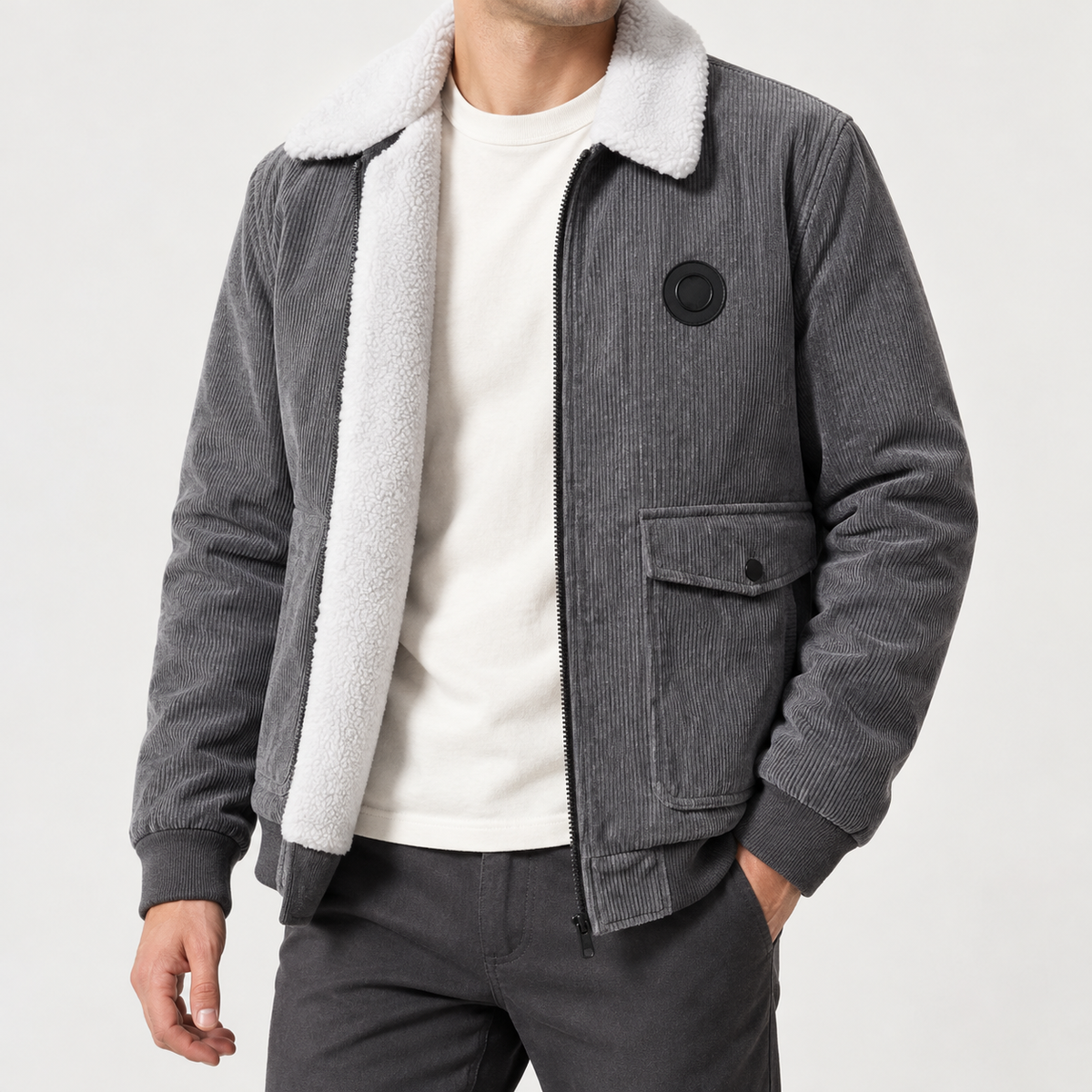 Robert Corduroy Jacket - Gray