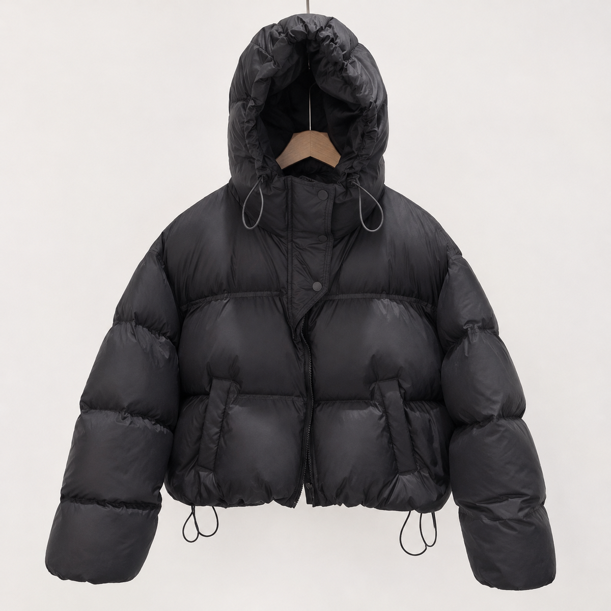 Consuelo Hooded Puffer Jacket - Black