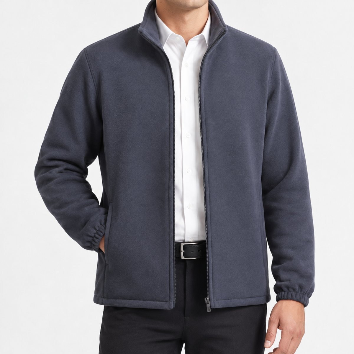 Elias Stand Collar Jacket - Grey