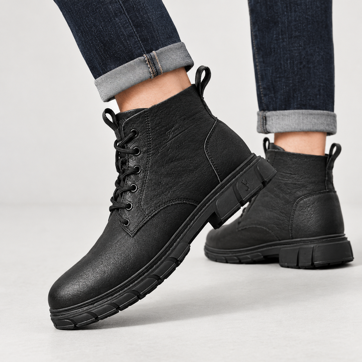 Aart Lace Up Boots - Black