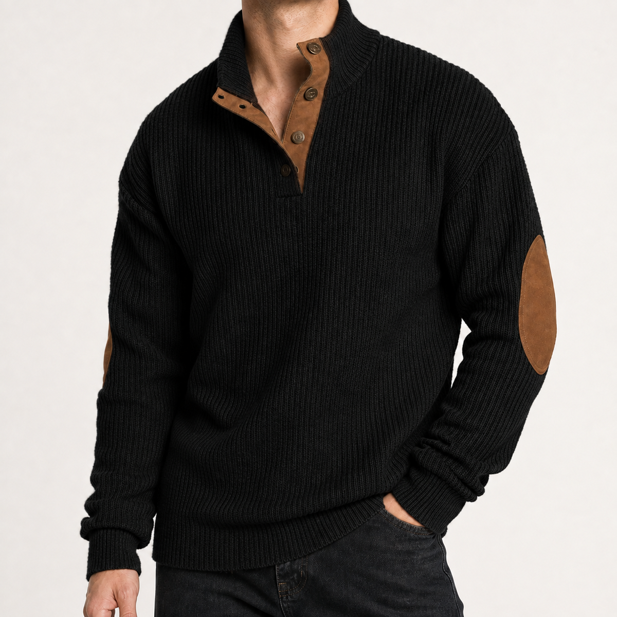 Carter Ribbed Sweater - Black