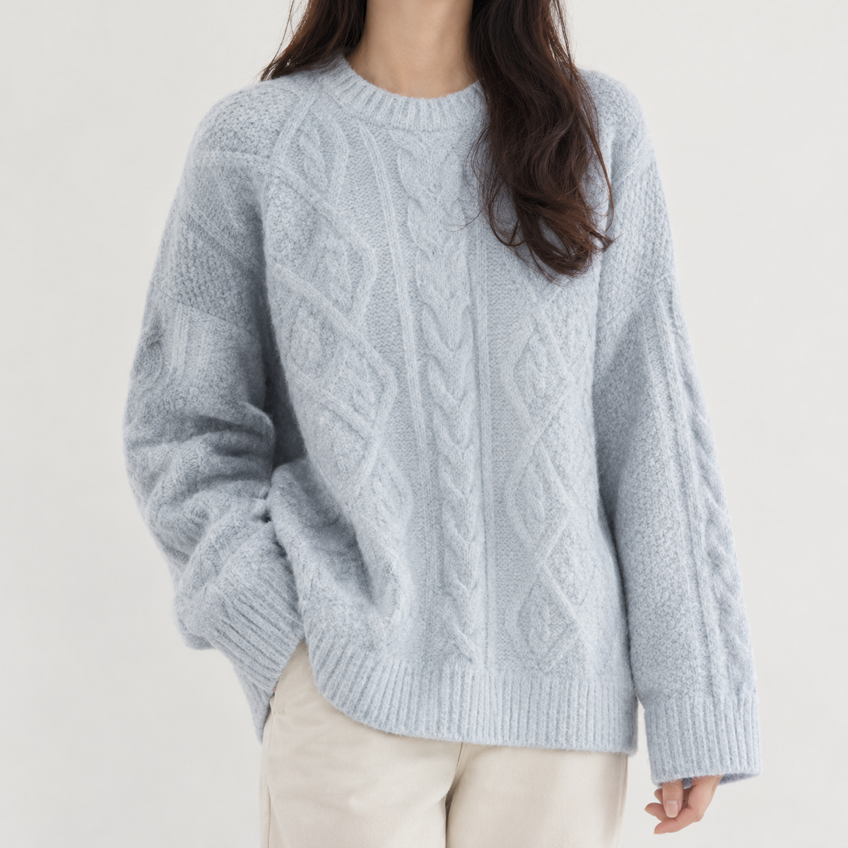 Madeleine Cable Knit Sweater - Off White