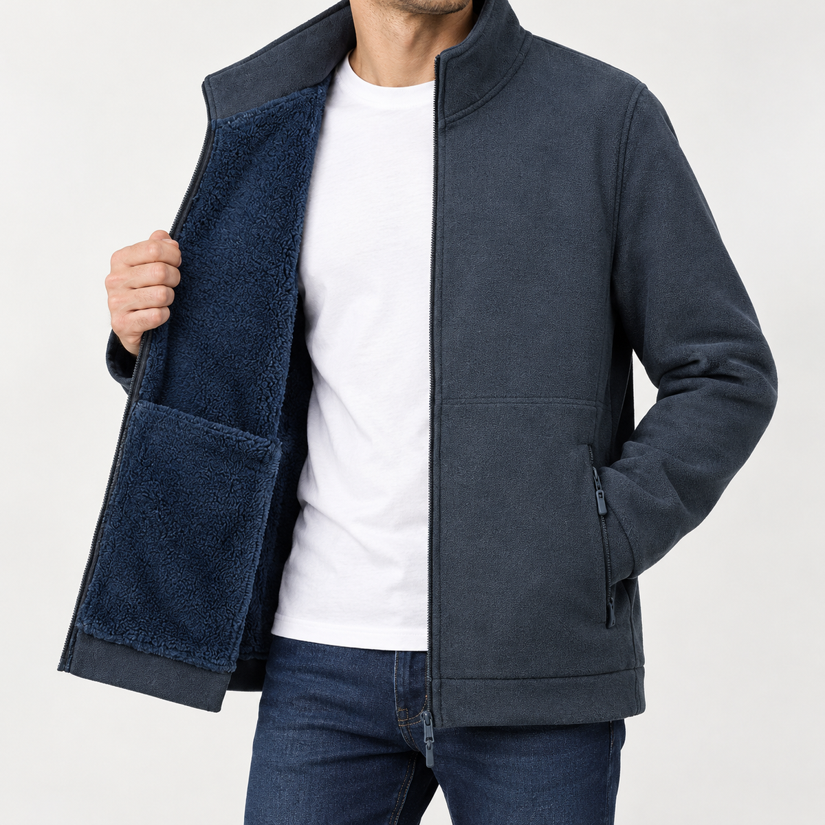 Jeremy Fleece Lined Jacket - Dark Gray