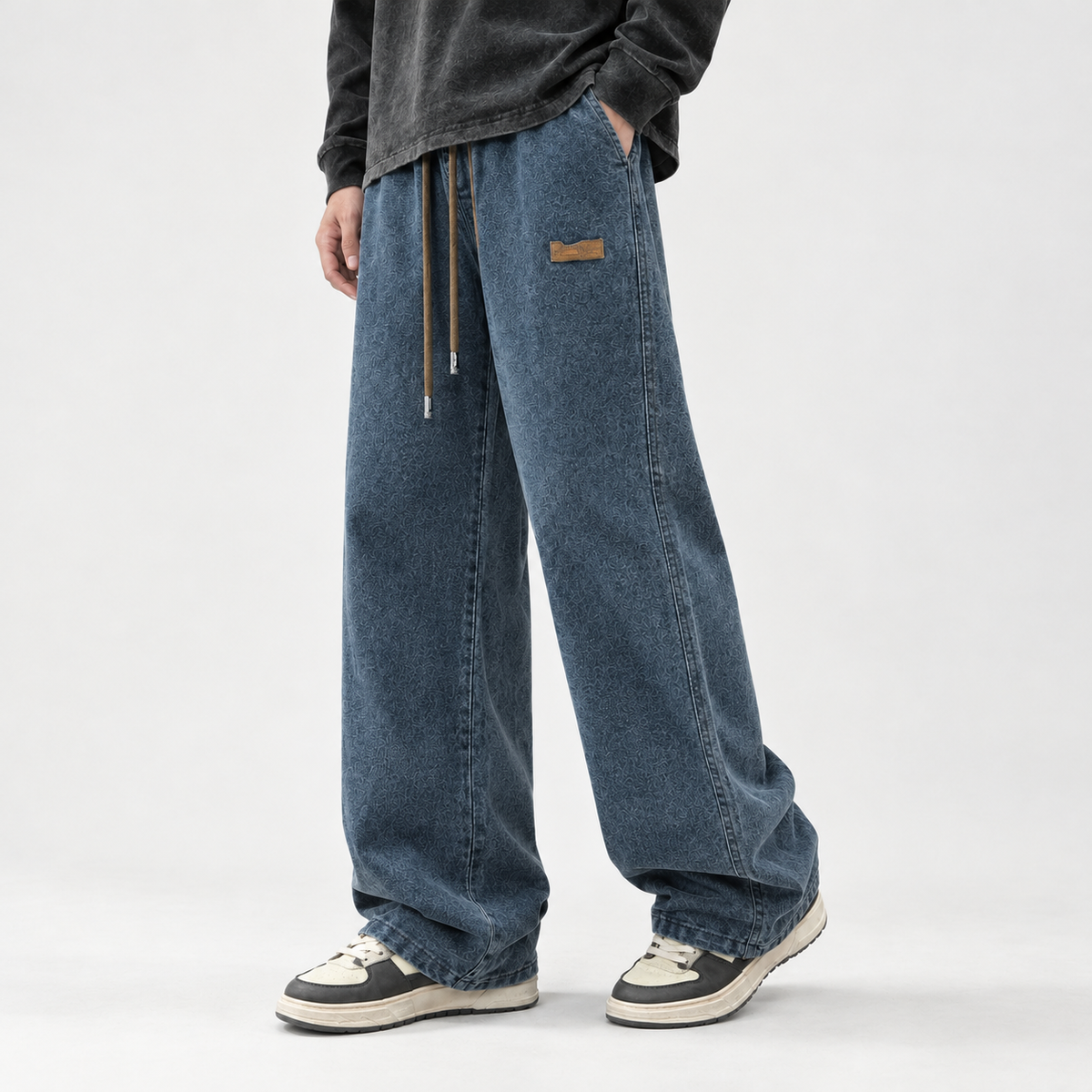 Rodolfo Wide Leg Jeans - Dark Blue
