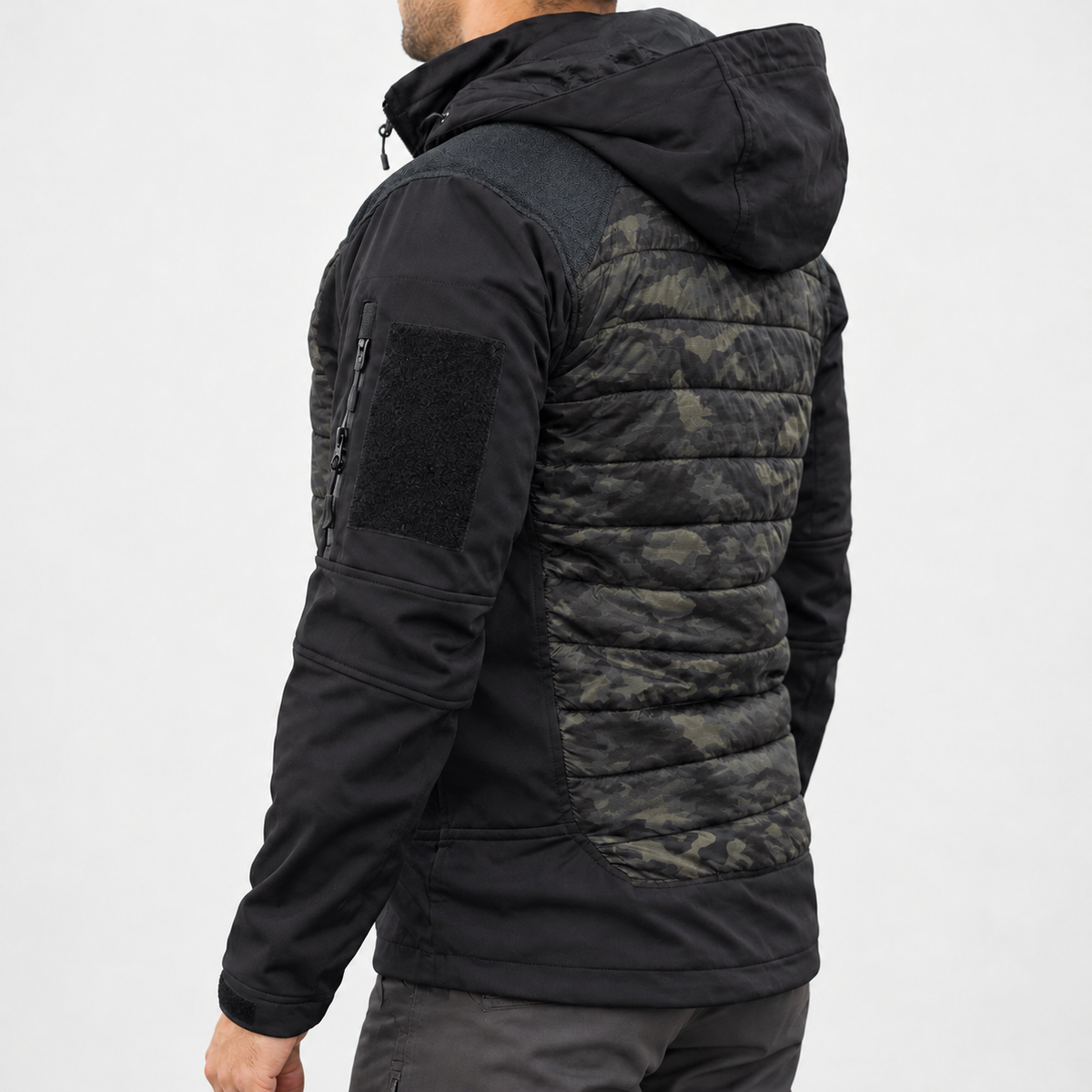 Franco Quilted Utility Jacket - Night Camouflage