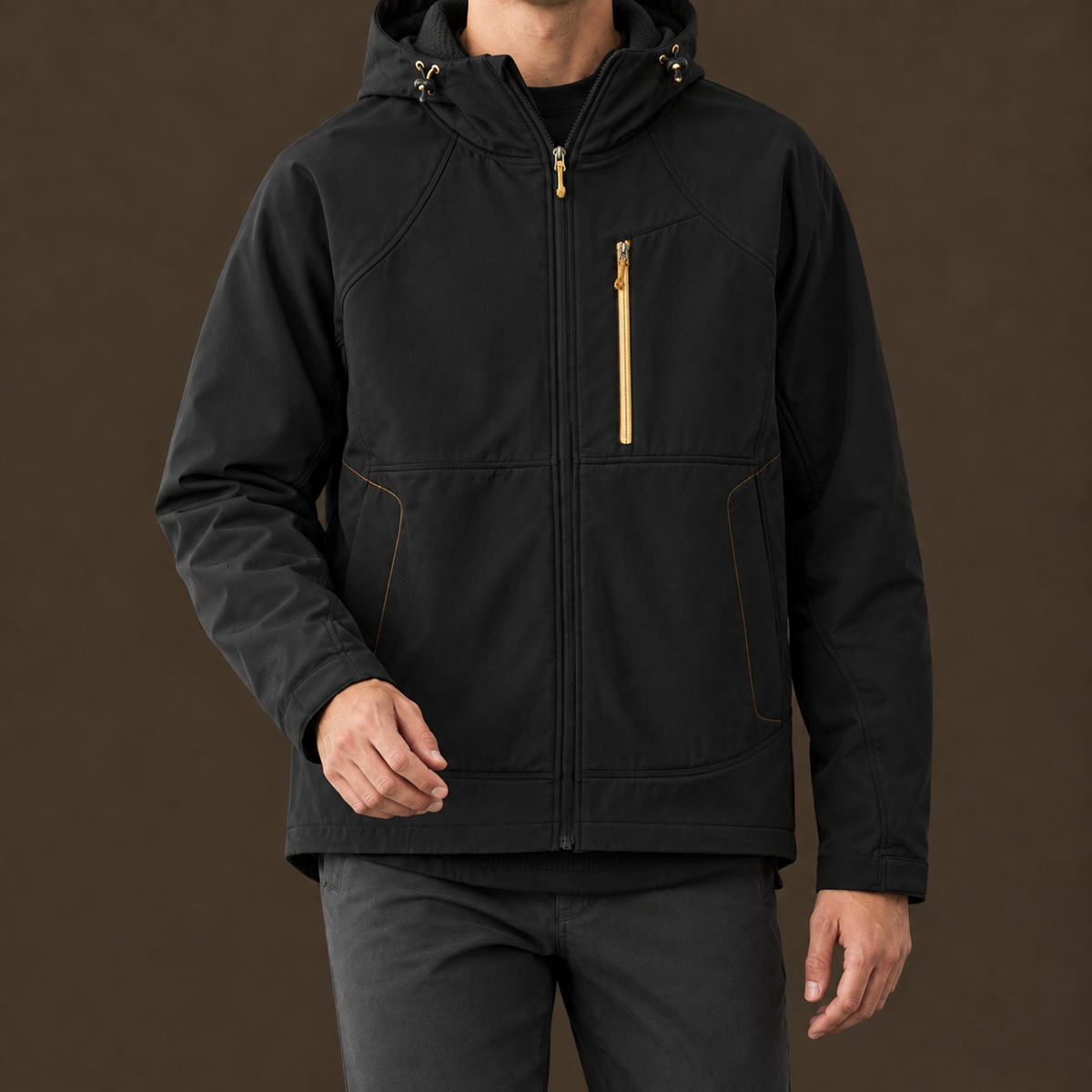 Gustave Hooded Jacket - Black