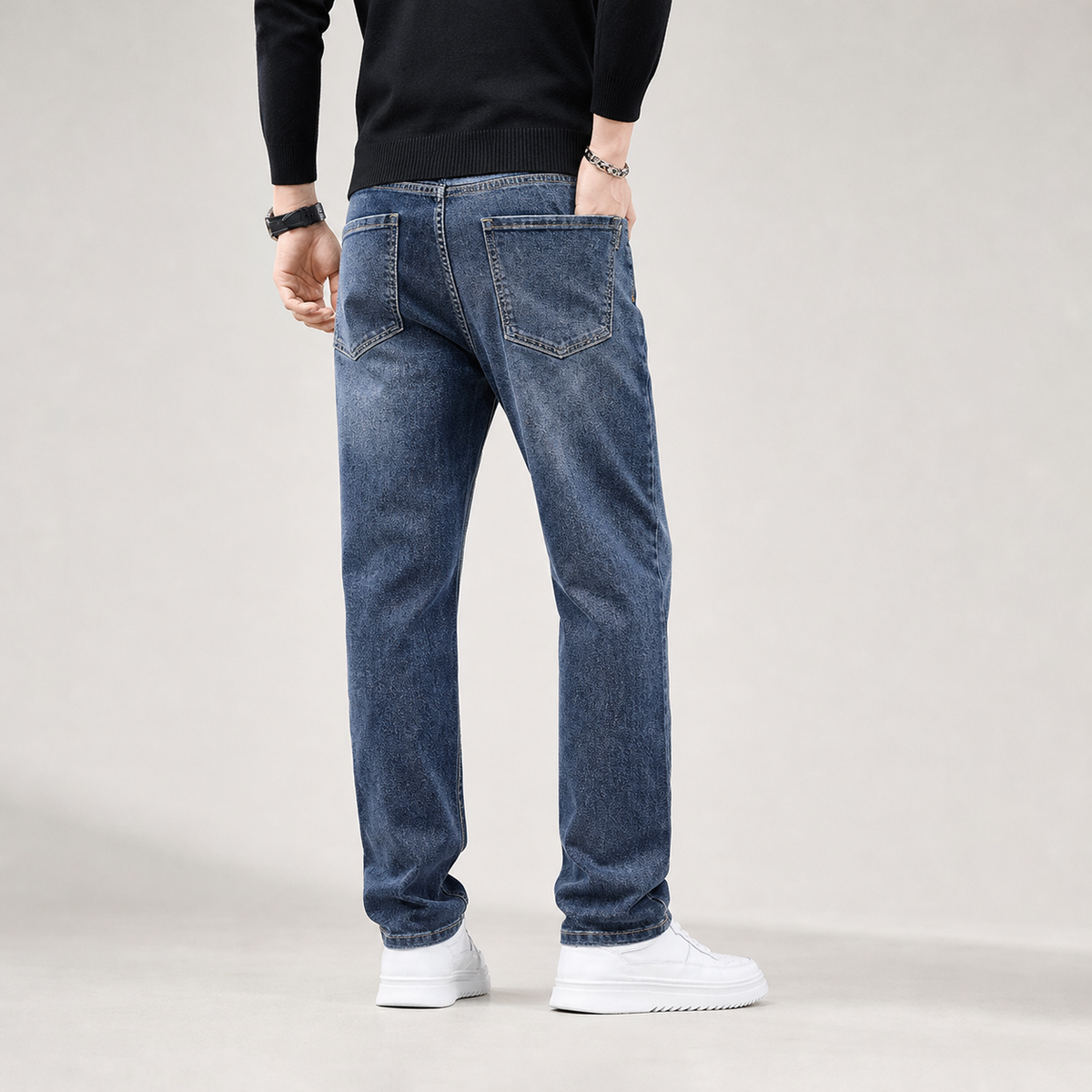 Guenter Straight Leg Jeans - Blue Gray