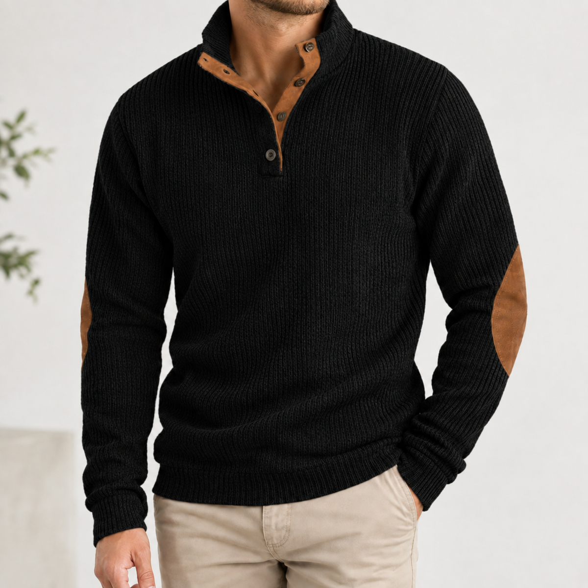Carter Ribbed Sweater - Black