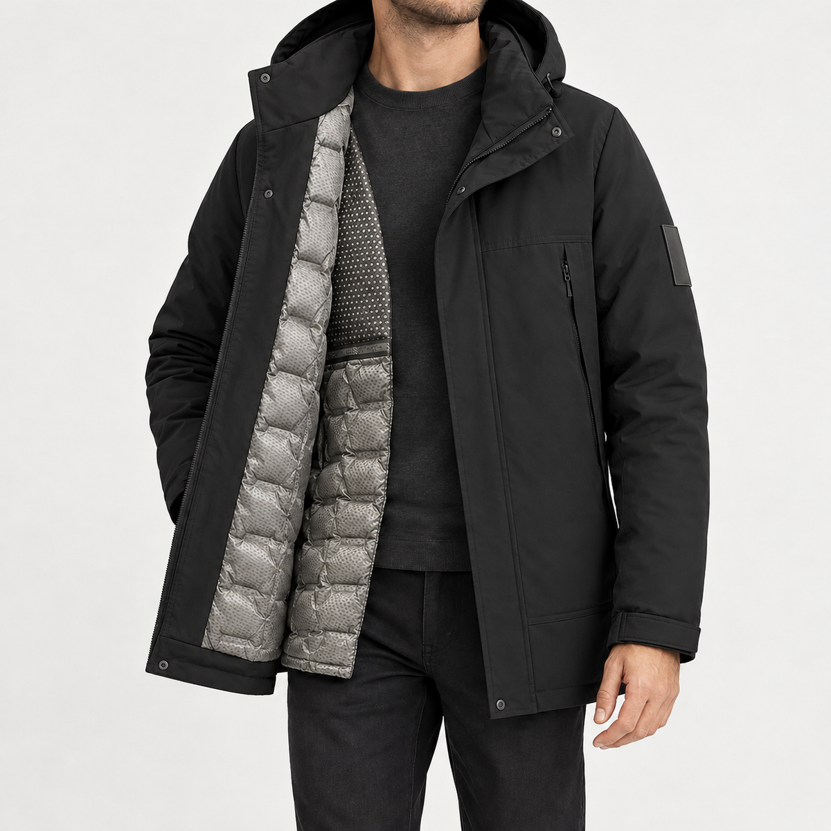 Hubert Hooded Jacket - Black