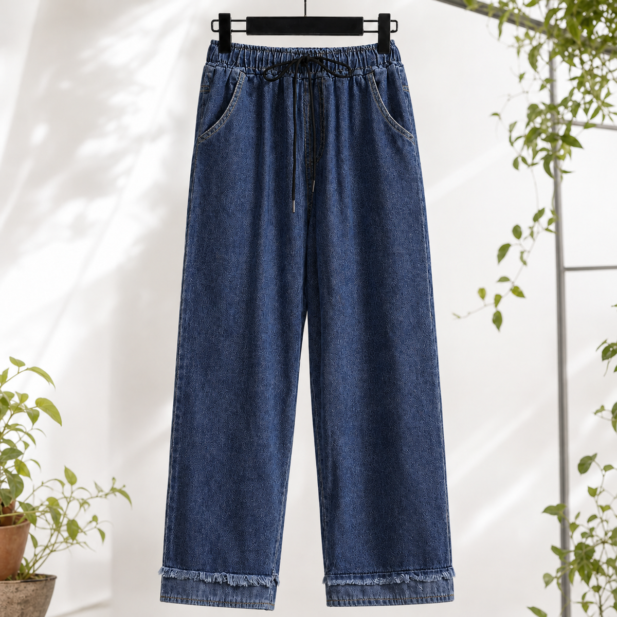 Cayetano Wide Leg Pants - Dark Blue