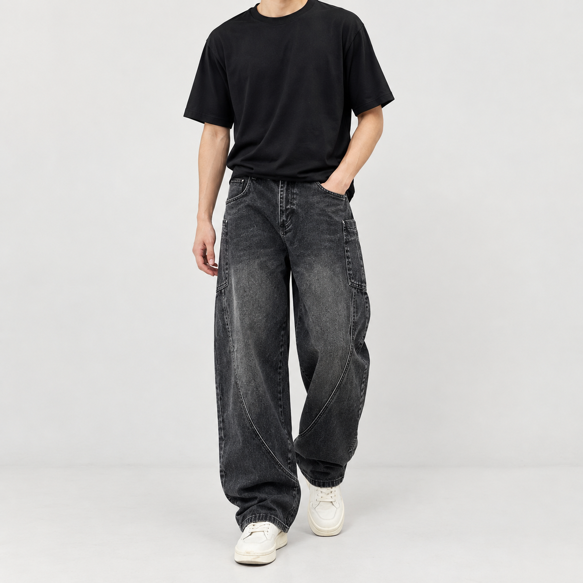 Carmine Wide Leg Jeans - Black