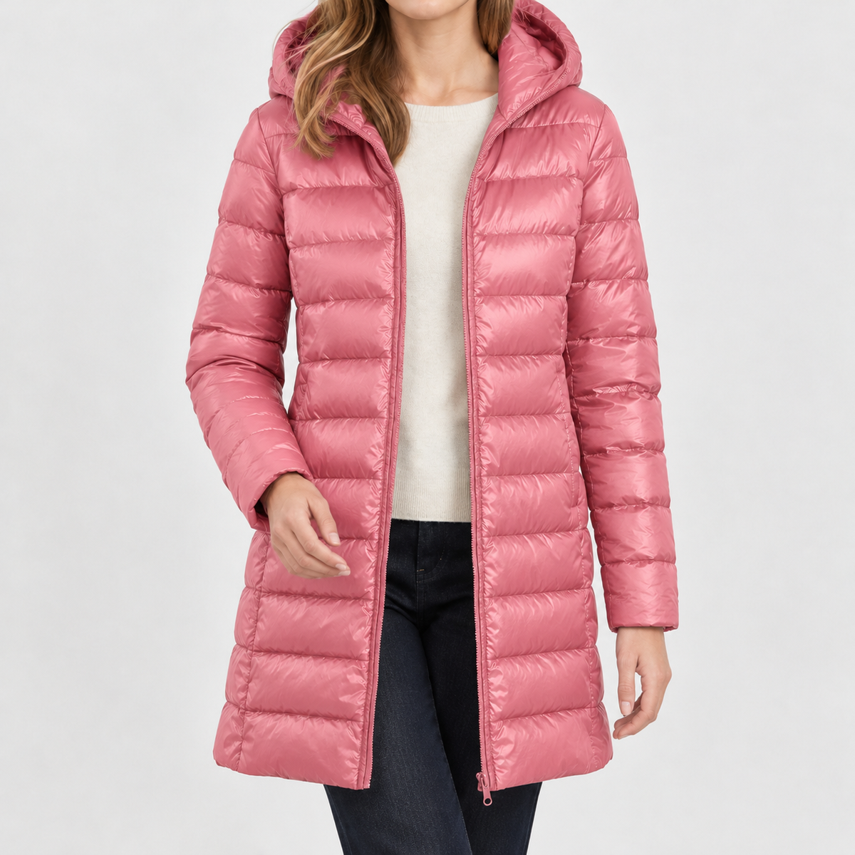 Catarina Cashmere Puffer Jacket - Pink