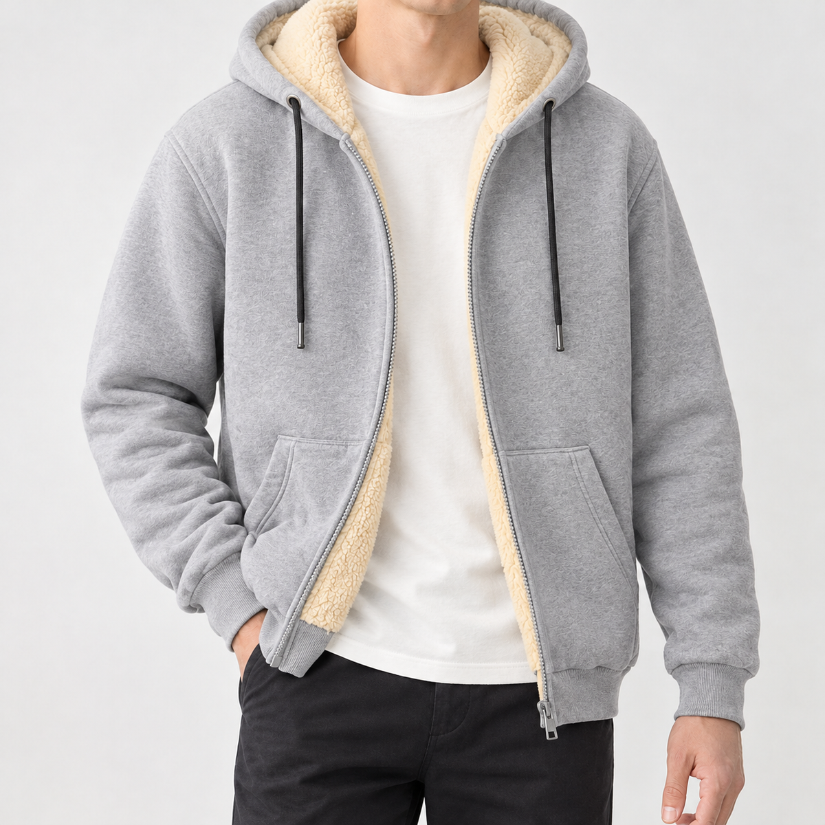 Raul Fleece Lined Hoodie - Gray