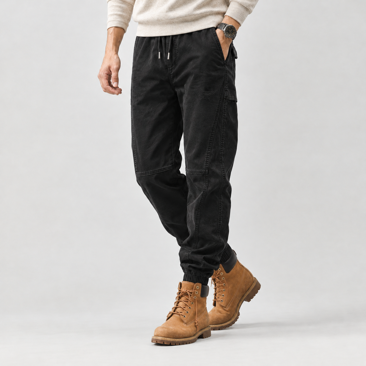 Aymeric Tapered Workwear Pants - Black