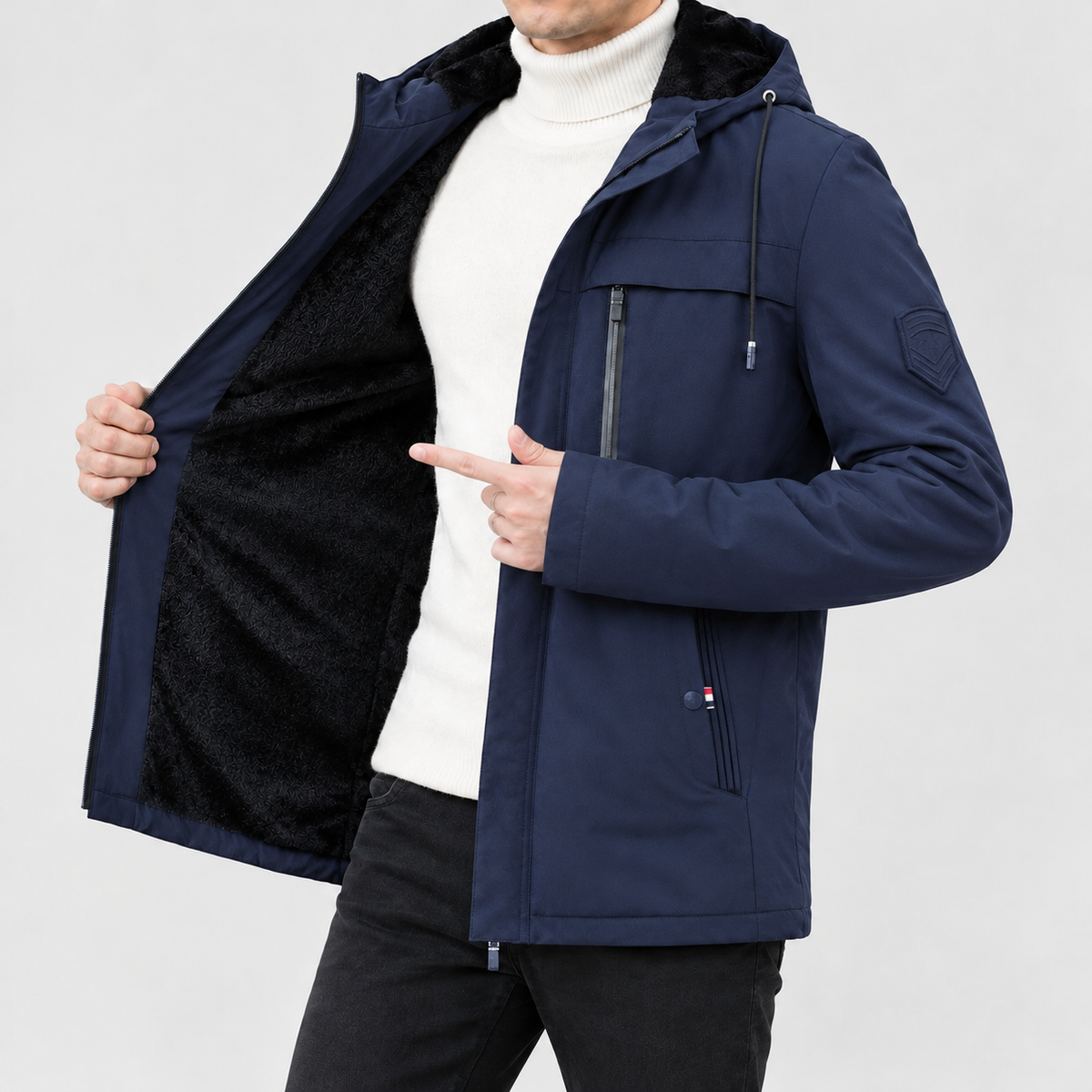 Oreste Fleece Lined Jacket - Blue