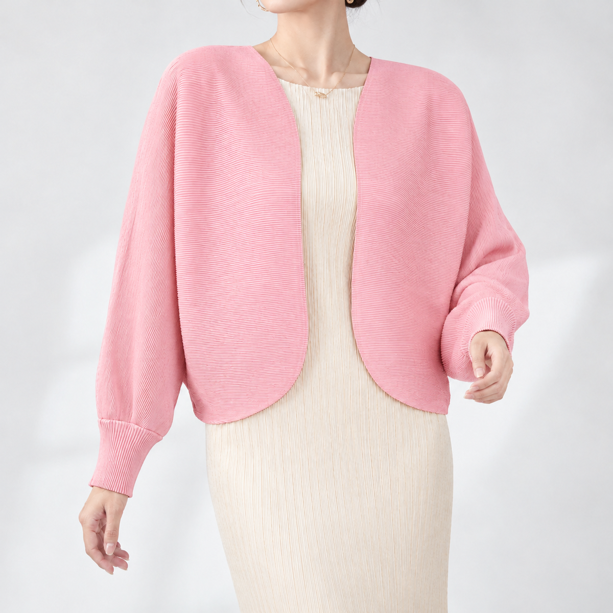 Romilda Pleated Jacket - Pink