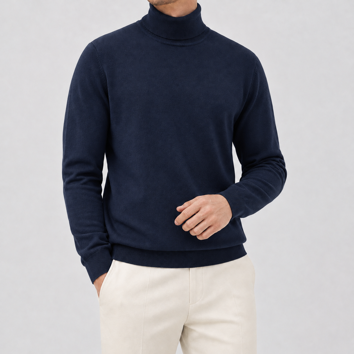 Atle Turtleneck Sweater - Dark Blue