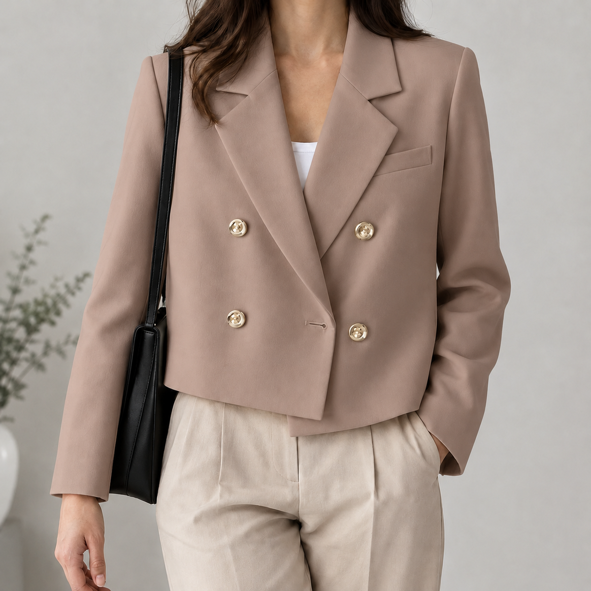 Alida Tailored Blazer - Khaki